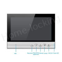 Home-Locking binnen bedieningspaneel 9" voor deur videofoon 4 draads.DT-1114